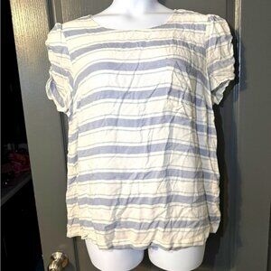 Lauren Conrad Striped Puff Sleeve Blouse XXL